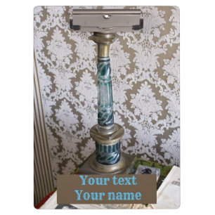 Vintage blue glass candleholder clipboard