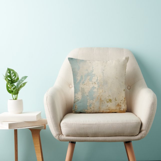 Vintage Blue Gold Grunge Pattern  Cushion (Chair)