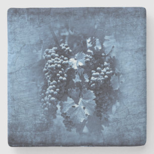 Vintage Blue Grapes Plaster Stone Coaster