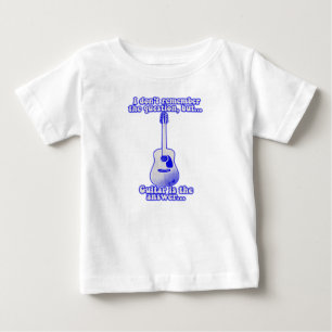 Vintage blue guitar with an inspirational quote baby T-Shirt