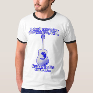 Vintage blue guitar with an inspirational quote T-Shirt