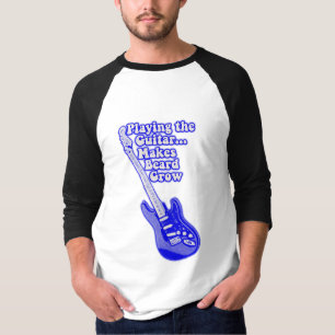 Vintage blue guitar with motivational words T-Shirt