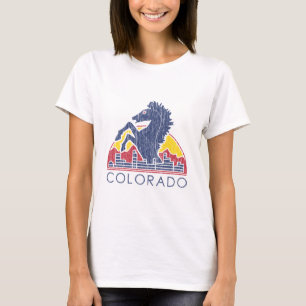 Vintage Blue Horse Colorado Logo T-Shirt