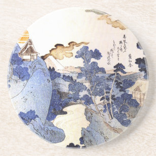 Vintage Blue Japanese Art Coaster