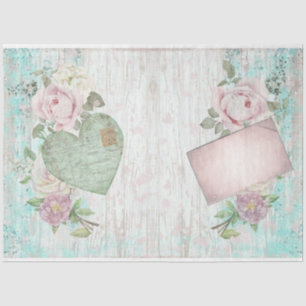 Vintage Blue Junk Series Design 4 Tissue Paper