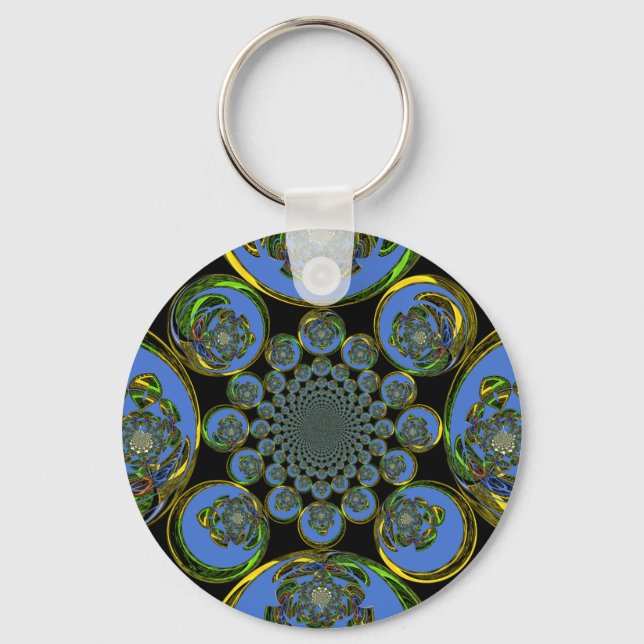 Vintage Blue Key Ring (Front)