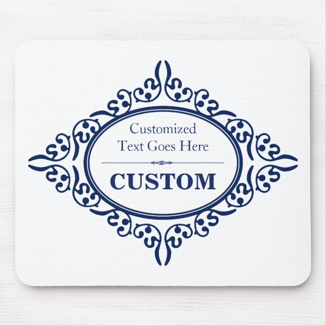 Vintage Blue Label 3 Mouse Mat (Front)