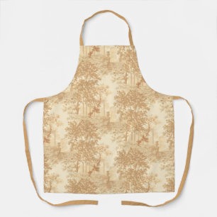 Vintage Blue Landscape Toile w/Urns and Columns  A Apron