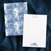 Vintage Blue Landscape Toile w/Urns and Columns
