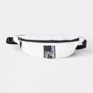 Vintage Blue Line Horse Flag Vector Design Bum Bags