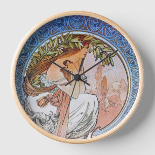 Vintage Blue Moon Goddess Clock