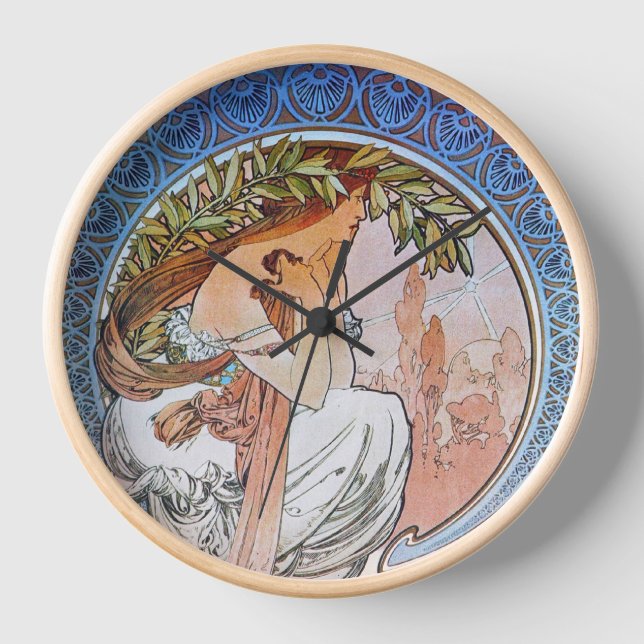 Vintage Blue Moon Goddess Clock (Front)