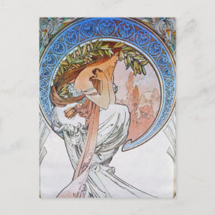 Vintage Blue Moon Goddess Postcard