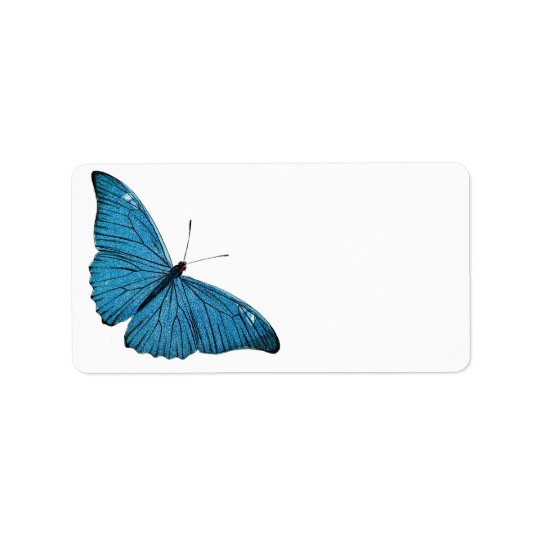 Vintage Blue Morpho Butterfly Customised Template Address Label