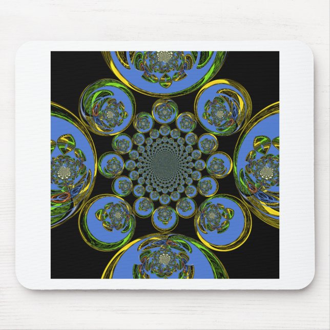 Vintage Blue Mouse Mat (Front)