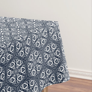 Vintage Blue Ottoman Turkish Tracery Graphic Tablecloth