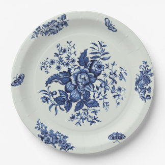 Vintage blue paper plate