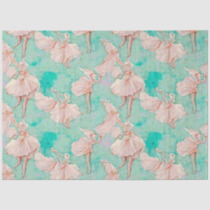 Vintage Blue Pastels Tiny Dancer Print Tissue Paper