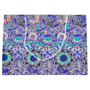 Vintage Blue pink William Morris's Corncockle Large Gift Bag