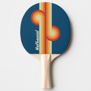 Vintage Blue Rainbow Loop with Name Ping Pong Paddle