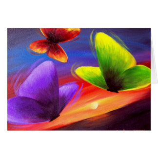 Vintage Blue Red Yellow Butterfly Illustration