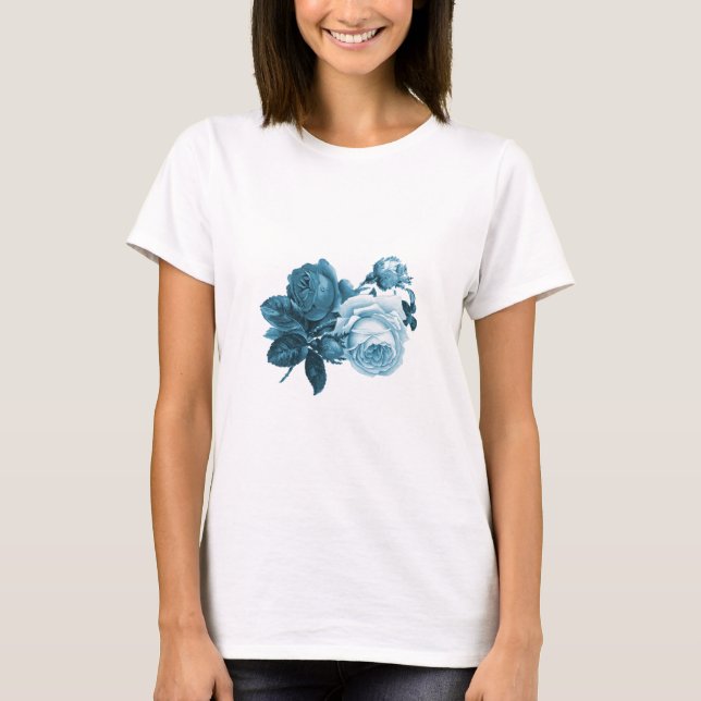 vintage blue rose gift T-Shirt (Front)