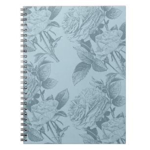 Vintage Blue Roses Notebook