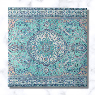 Vintage Blue Rug Pattern Tile
