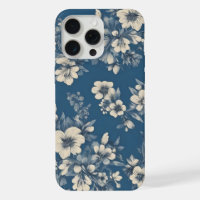 vintage blue small flowers