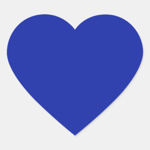 Vintage Blue Solid Colour Heart Sticker