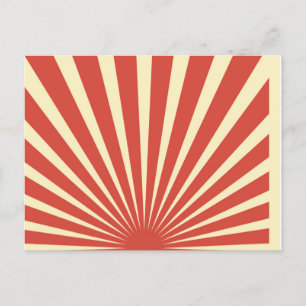 Vintage blue sunburst posters Holiday Postcard