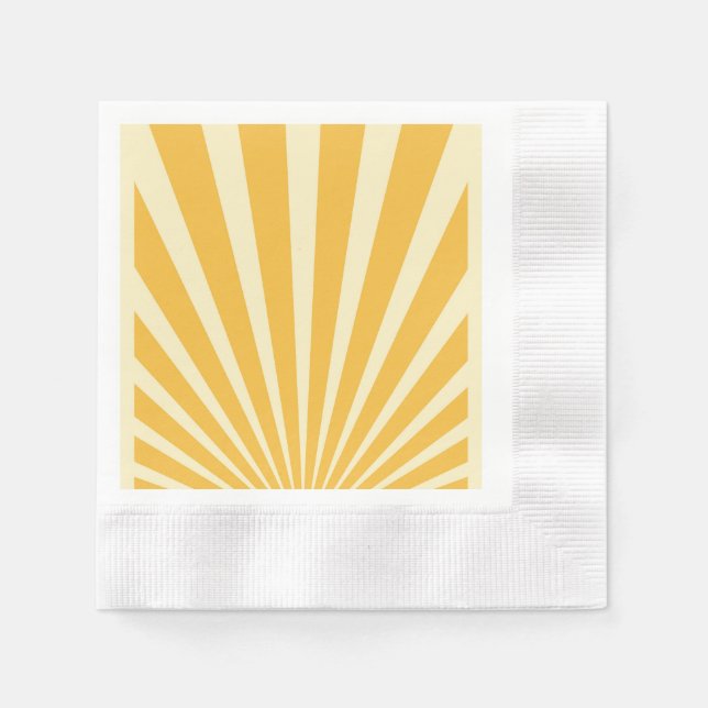 Vintage blue sunburst posters napkin (Front)