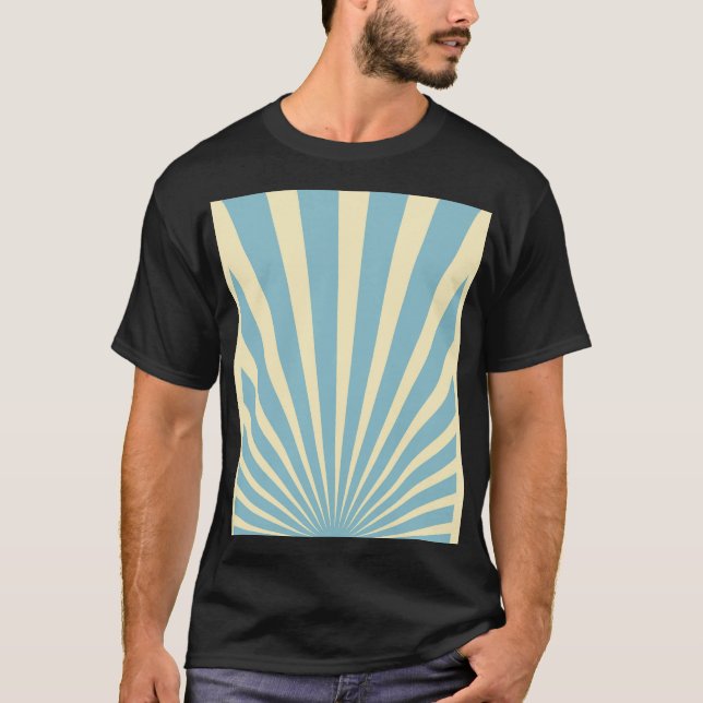  Vintage blue sunburst posters T-Shirt (Front)