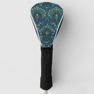 Vintage Blue Teal William Morris Autumn Flowers Golf Head Cover
