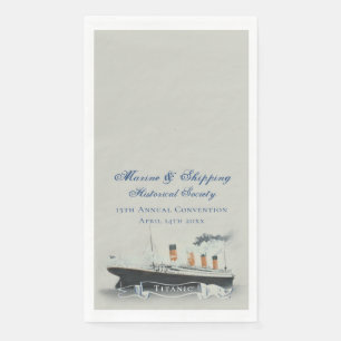 Vintage Blue Titanic Event Napkin
