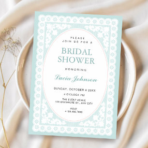 Vintage Blue Toile bridal shower Invitation