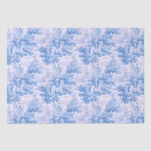 Vintage blue toile de joy tissue paper
