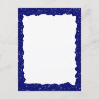 Vintage Blue Torn Paper Custom Border Template