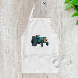 Vintage Blue Tractor Farm Life Standard Apron