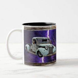 Vintage Blue Truck Mug