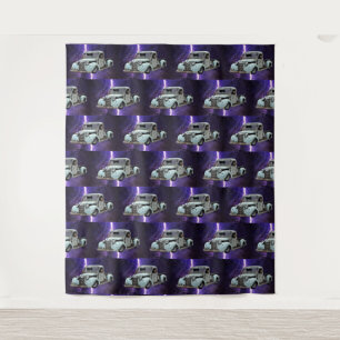 Vintage Blue Truck Tapestry
