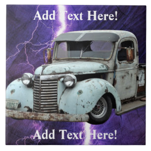 Vintage Blue Truck Tile