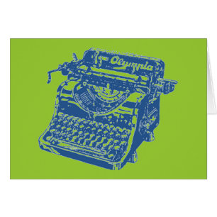 Vintage Blue Typewriter