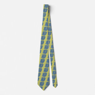 Vintage Blue Typewriter Tie