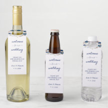 Vintage blue watercolour floral wedding