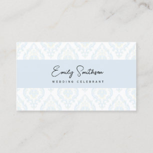 Vintage Blue Wedding Celebrant Business Card