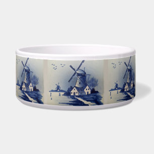 Vintage Blue White Delft Windmill