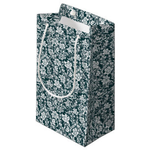 Vintage Blue White Spring Floral Small Gift Bag