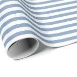 Vintage Blue | White Stripe Wrapping Paper<br><div class="desc">This classic stripe gift wrapping paper is perfect for your gifting needs! Wrap a birthday gift, baby shower gift, bridal shower gift, wedding gift, or gift for any other special occasion. It's also a wonderful choice for wrapping paper crafts : wrapping paper envelopes, wrapping paper bunting, wrapping streamers or wrapping...</div>