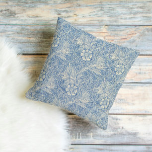 Vintage Blue William Morris Style Floral  Cushion